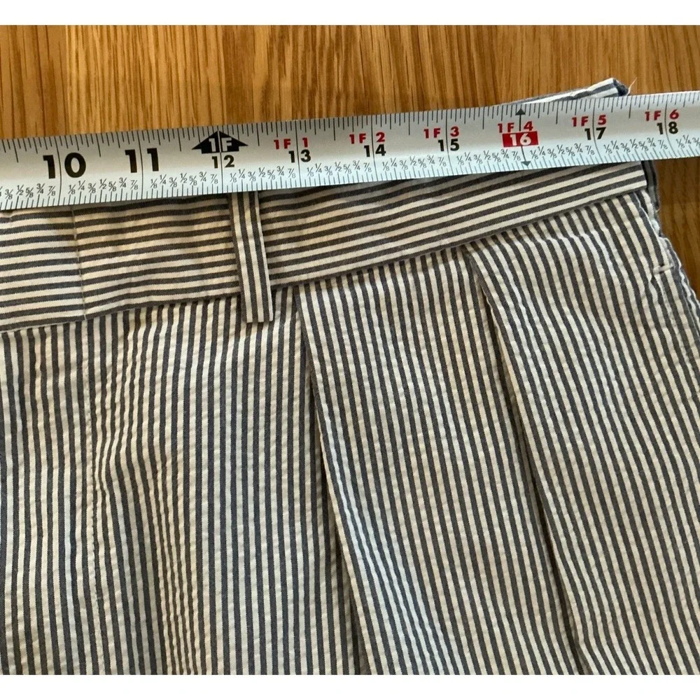 Polo Golf Ralph Lauren Seersucker‎ Shorts Blue Stripe Cotton Sz 35 8